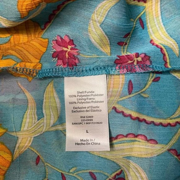 NWT Sofia Vergara 2-Way Off Shoulder Midi Dress Caneel Bay L Smocked - Picture 10 of 13